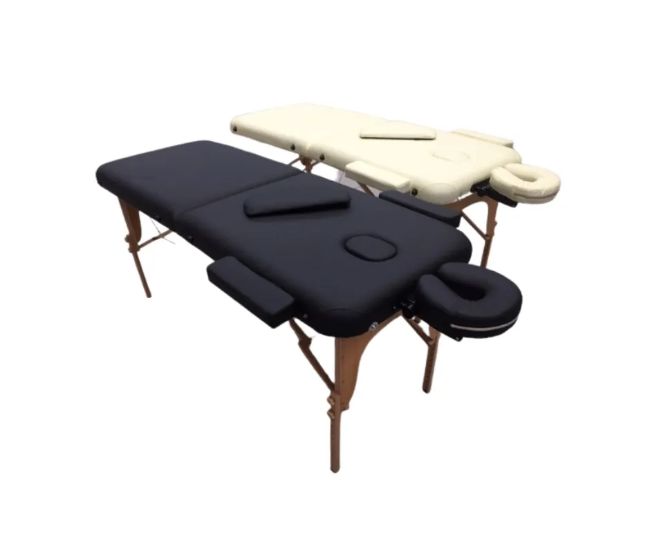 Lucy Portable Massage Bed | Cream / Black
