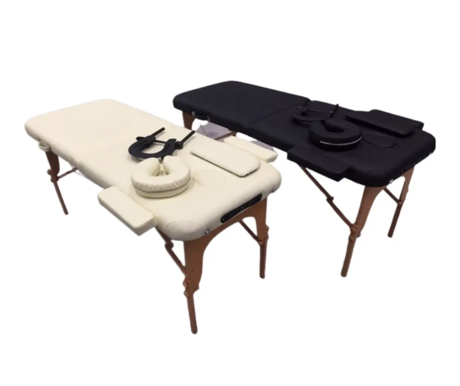 Lucy Portable Massage Bed | Cream / Black