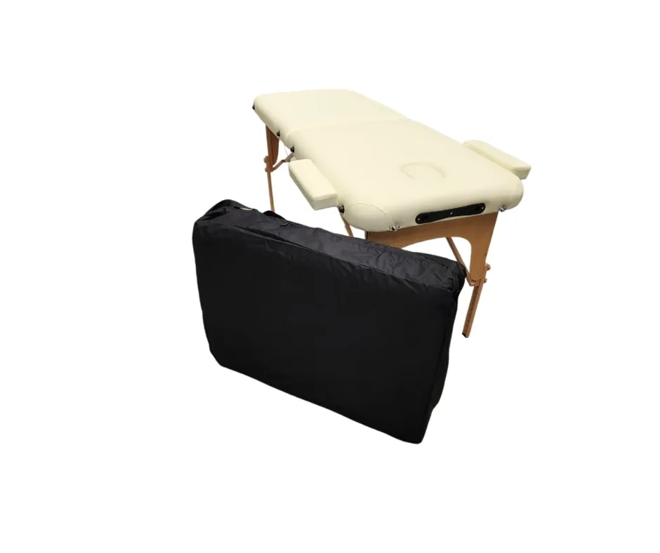 Lucy Portable Massage Bed | Cream / Black