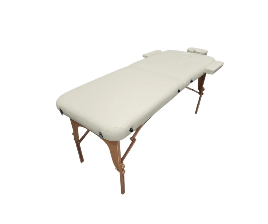 Lucy Portable Massage Bed | Cream / Black