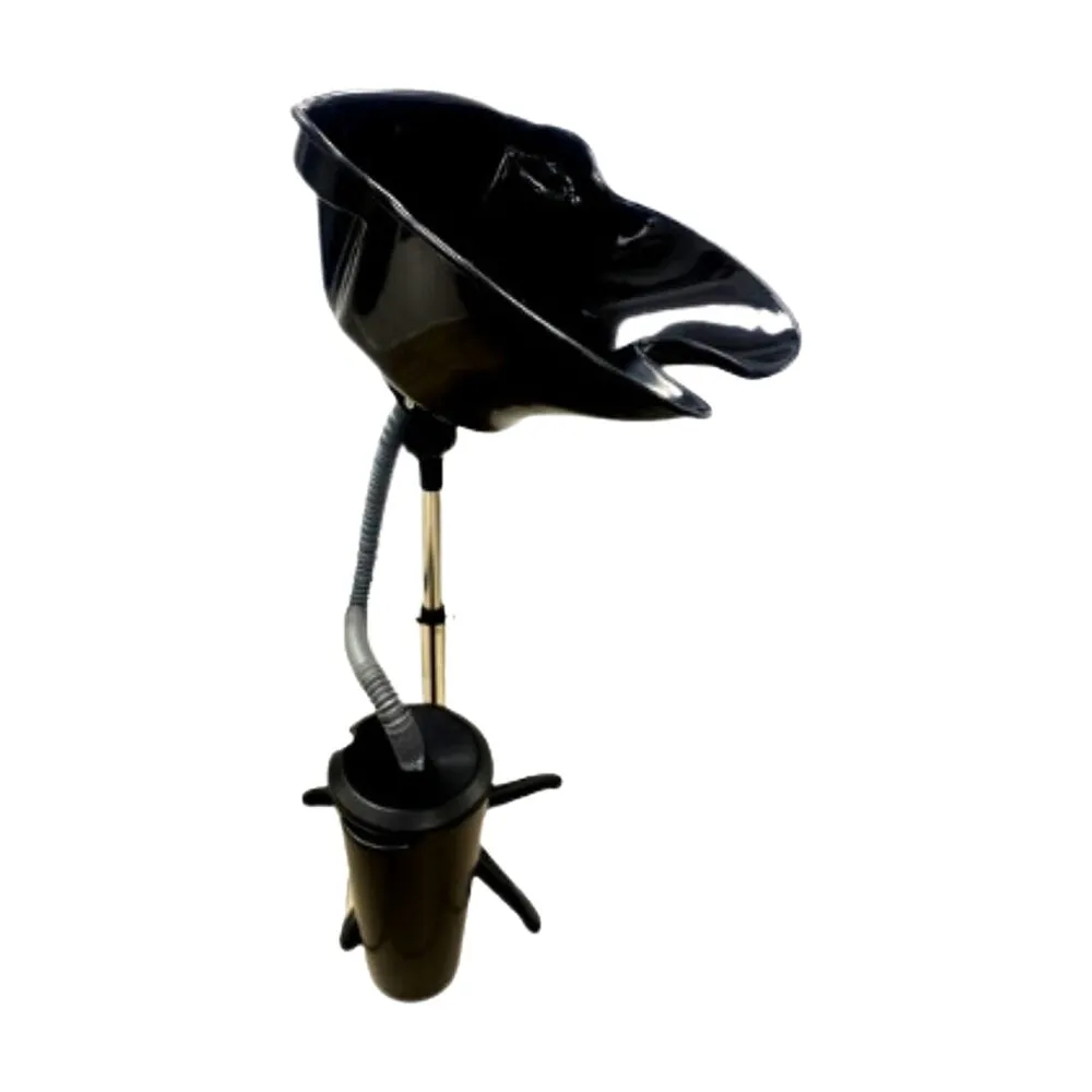 Atlas Free Standing Plastic Basin Incl Bin | Black
