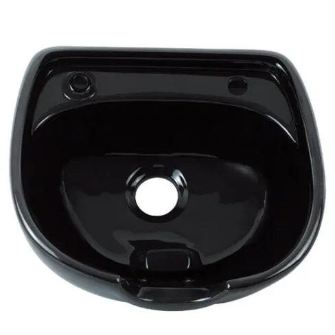 Black Ceramic Shampoo Basin 126 x 75 x 78cm
