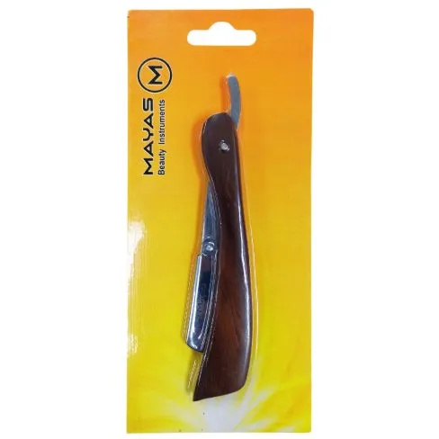 Mayas Razor Wood Silver Metal