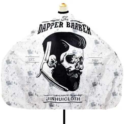 Cape (With Hook) - The Dapper Barber | White & Black