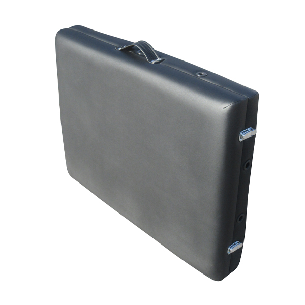 2_Part_Black_-_4-1jpg – Rapple Closed black leather portfolio/binder with a top handle and visible three-ring spine.