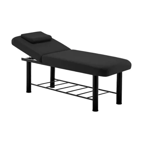 Marbella - Acacia Massage Bed with Steel Frame Bla