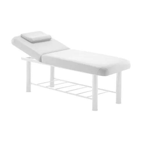 Marbella - Acacia Massage Bed with Steel Frame Whi
