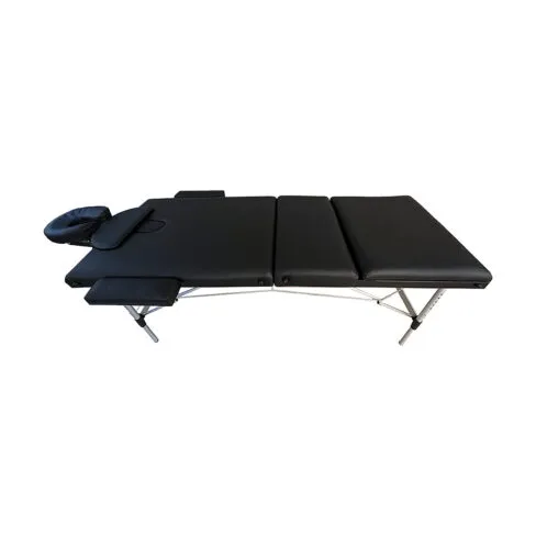 Marbella Portable 3 Part Aluminium Massage Table (Black)