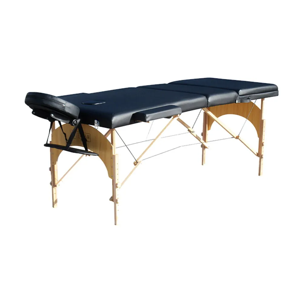 Marbella Portable 3 Part Wooden Massage Table (Bla