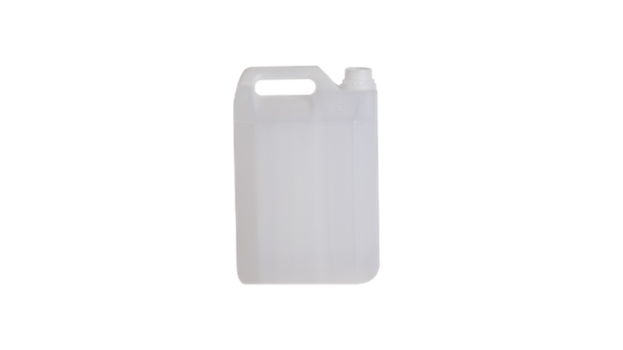 Technical_Oil_5Ljpg โ Rapple White plastic jerry can with built-in handle and screw cap for storing liquids
