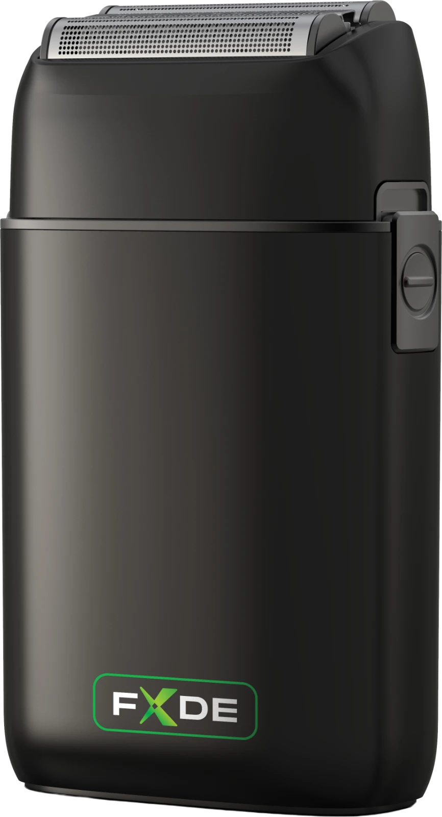 fxde-1780484206533-co6aylxc7y – Rapple Black electric shaver/trimmer with a perforated foil head and FXDE logo on the lower front.