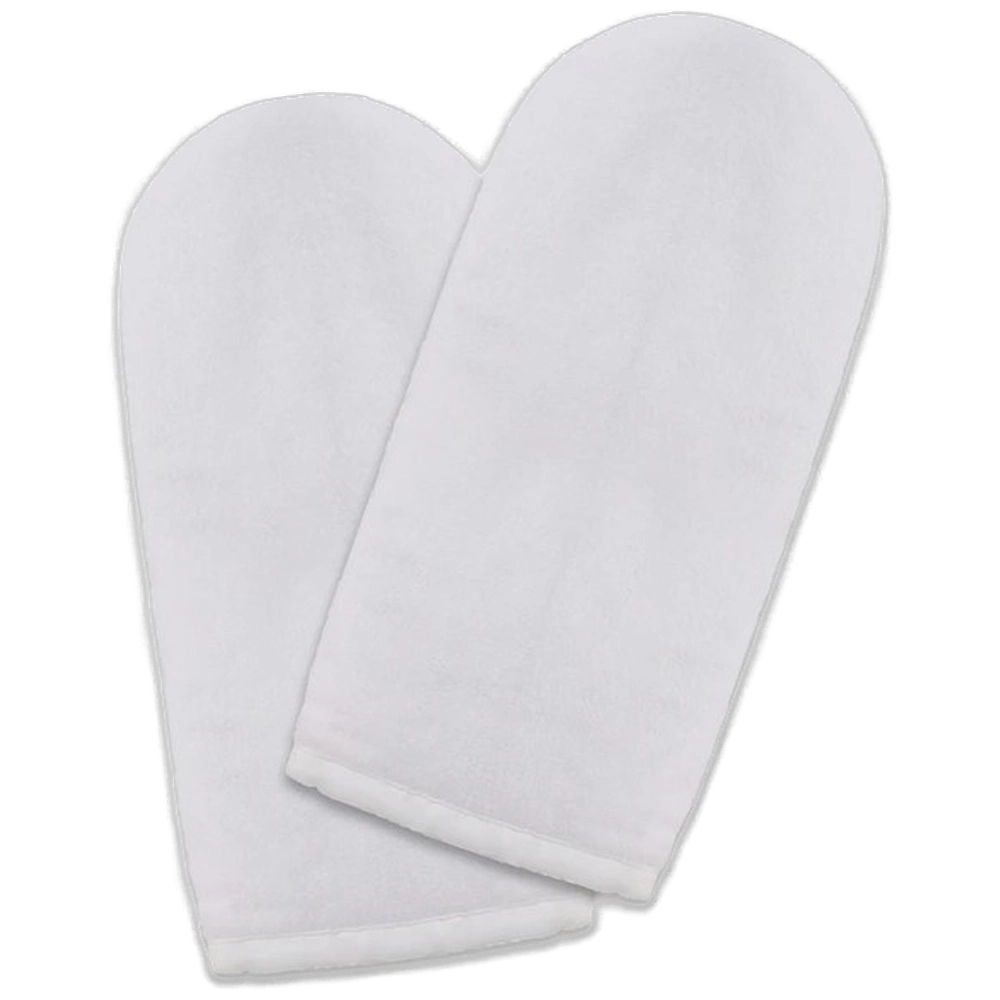Towelling Mittens for Paraffin Treatment – White