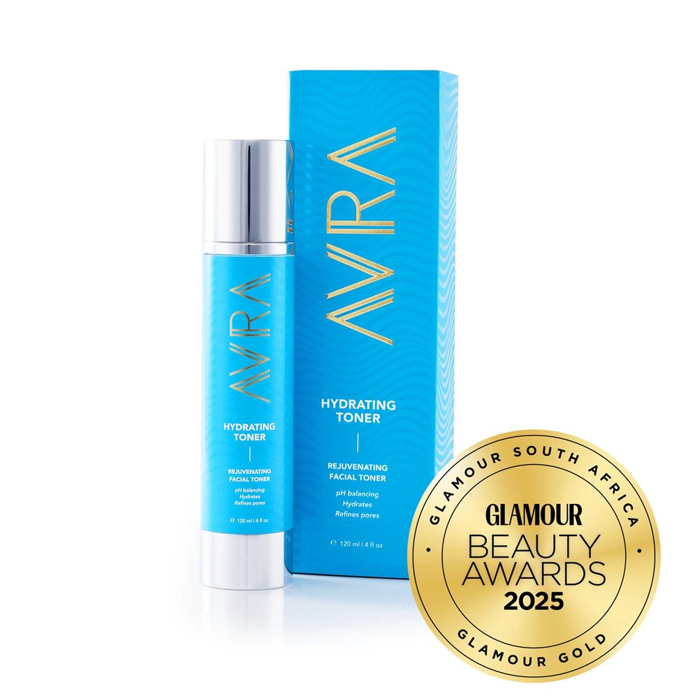 AVRA Hydrating Toner with GLAMOUR Beauty Awards 2025 gold seal