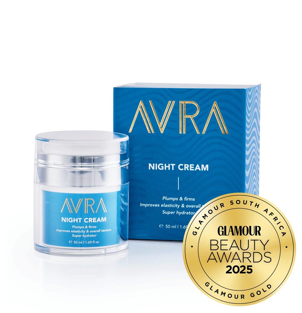 AVRA Night Cream with GLAMOUR Beauty Awards 2025 gold seal
