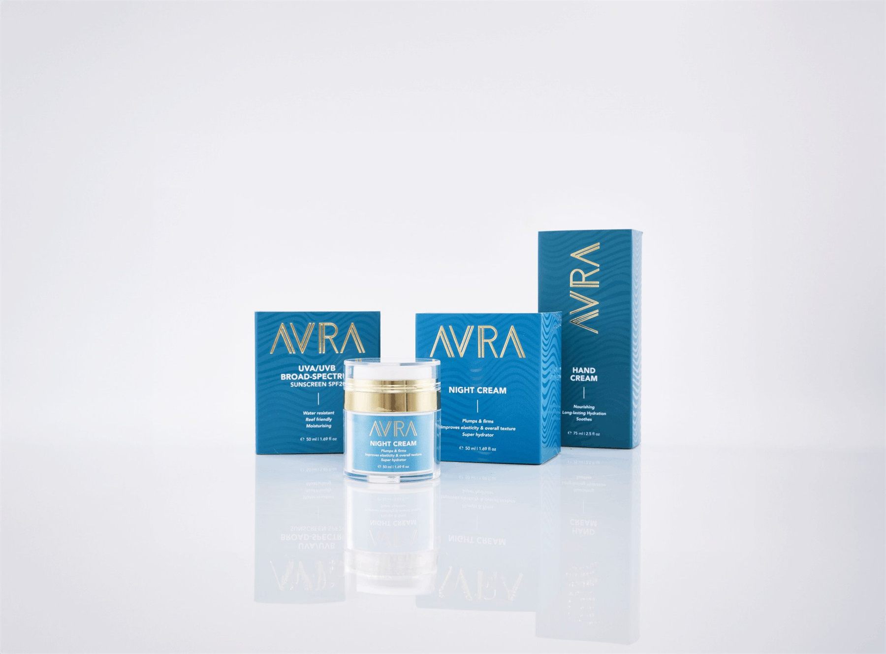 AVRA Night Cream and sunscreen