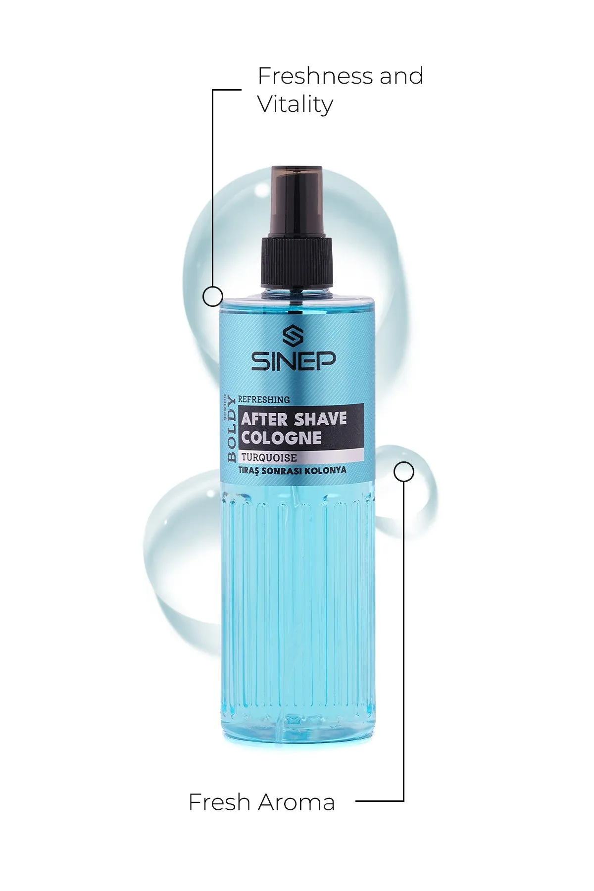 Sinep Turquoise After Shave Cologne 400ml - view 2 – Rapple Sinep Turquoise After Shave Cologne 400ml - view 2