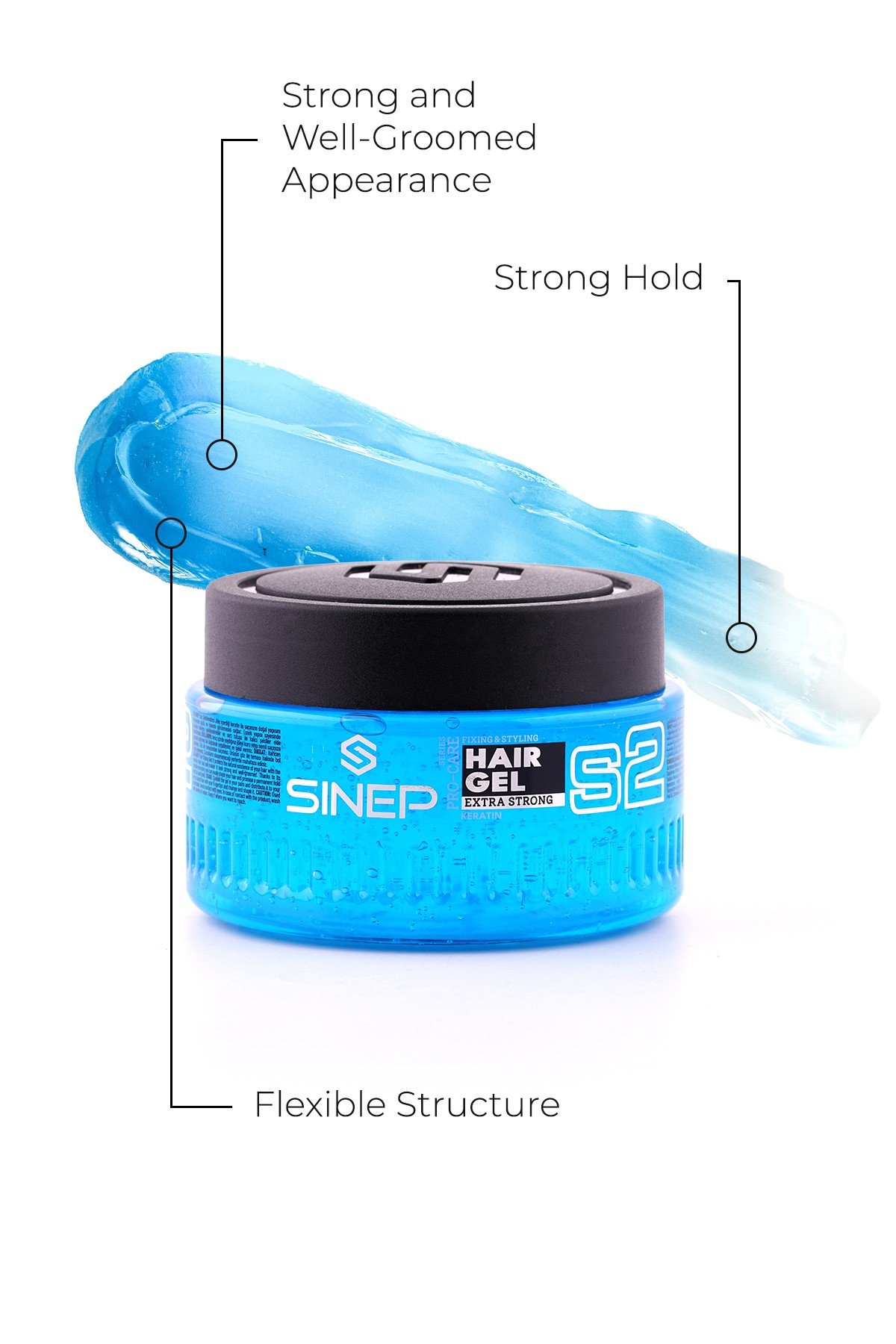 Sinep Extra Strong Hair Gel 300ml - view 2 – Rapple Sinep Extra Strong Hair Gel 300ml - view 2