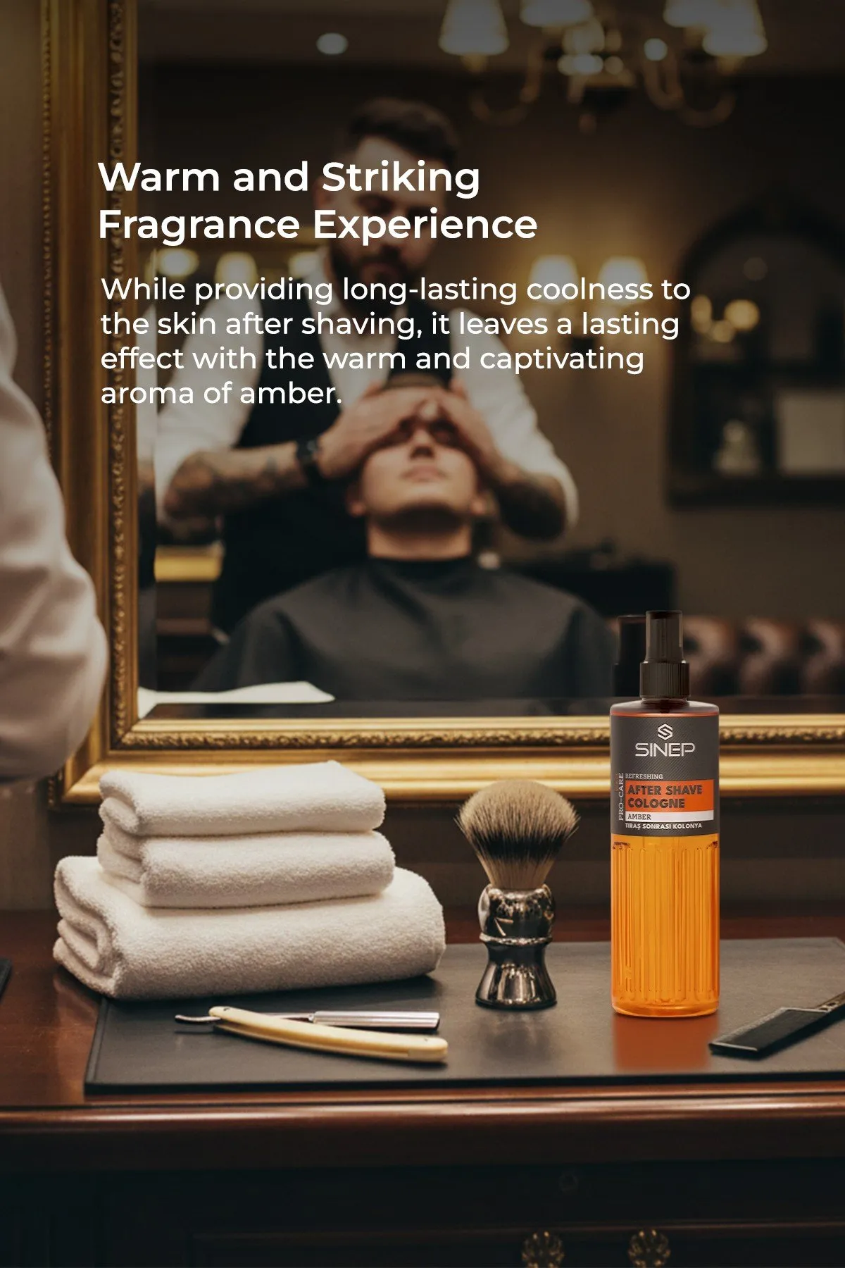 Sinep Amber After Shave Cologne 400ml - view 4 – Rapple Sinep Amber After Shave Cologne 400ml - view 4