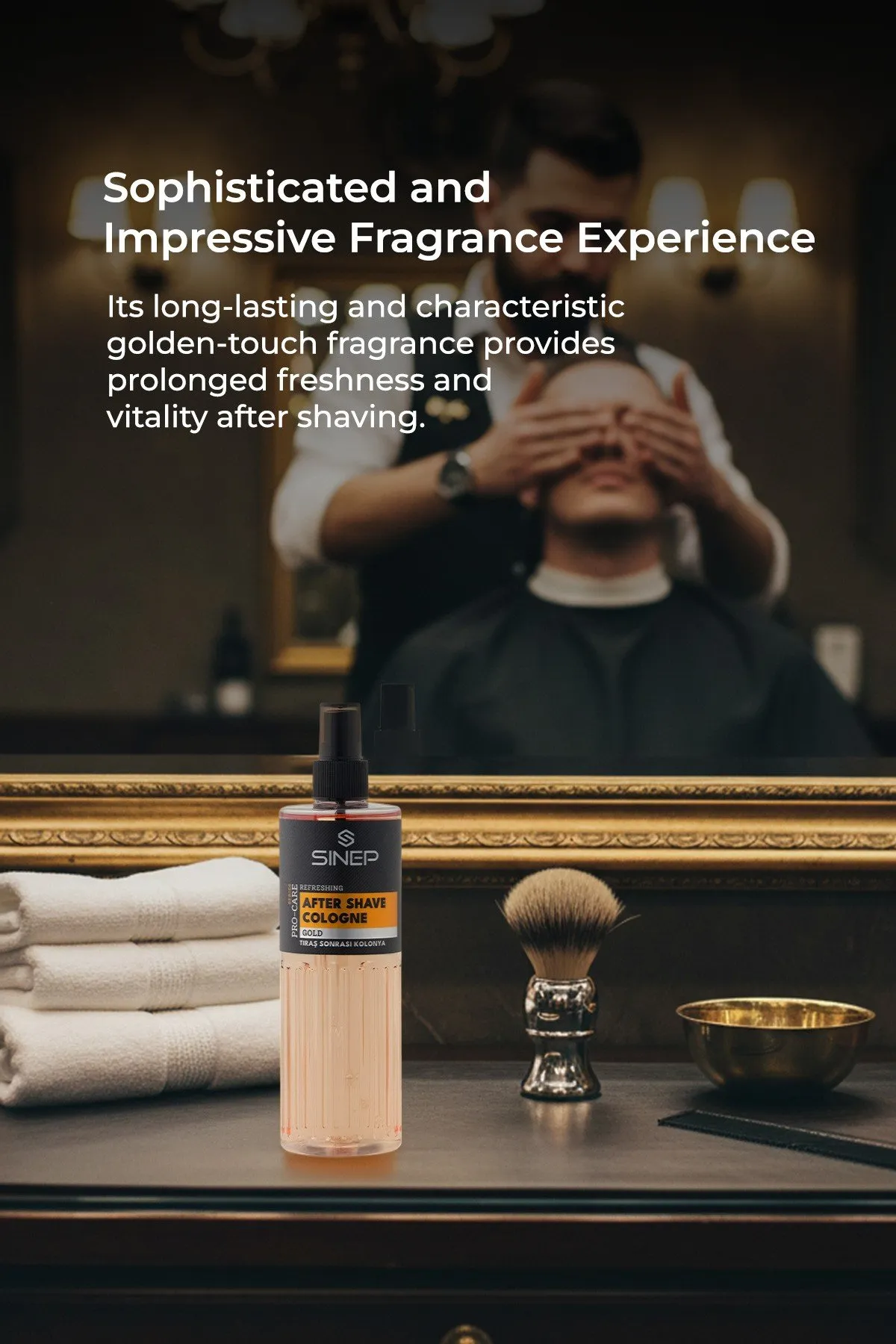 Sinep Gold After Shave Cologne 400ml - view 4 – Rapple Sinep Gold After Shave Cologne 400ml - view 4