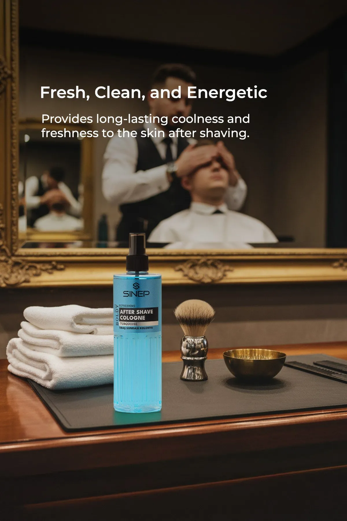 Sinep Turquoise After Shave Cologne 400ml - view 4 – Rapple Sinep Turquoise After Shave Cologne 400ml - view 4