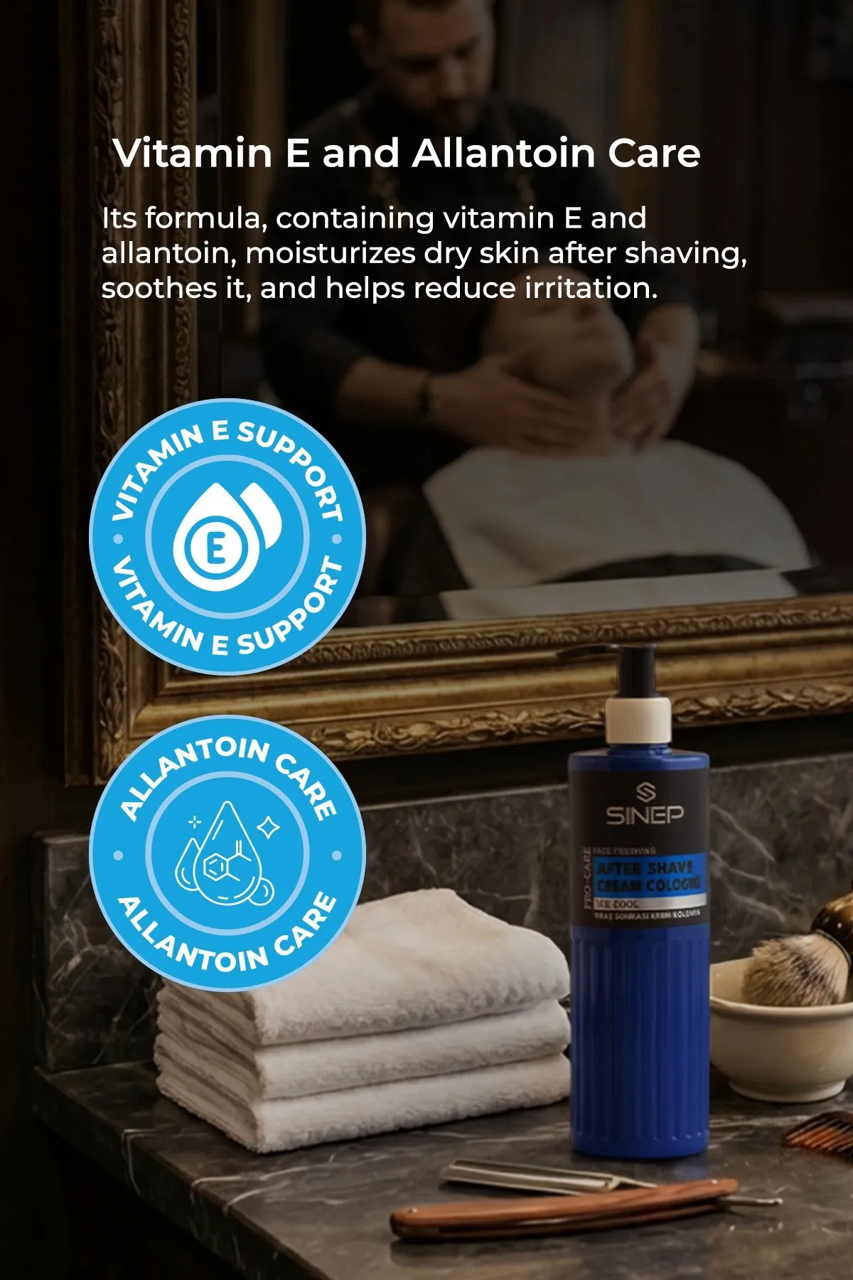 Sinep Ice Cool After Shave Cream Cologne 400ml - view 4 – Rapple Sinep Ice Cool After Shave Cream Cologne 400ml - view 4