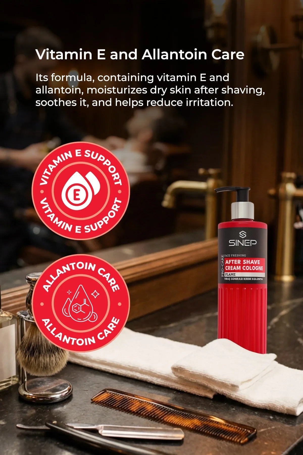 Sinep Flame After Shave Cream Cologne 400ml - view 4 – Rapple Sinep Flame After Shave Cream Cologne 400ml - view 4