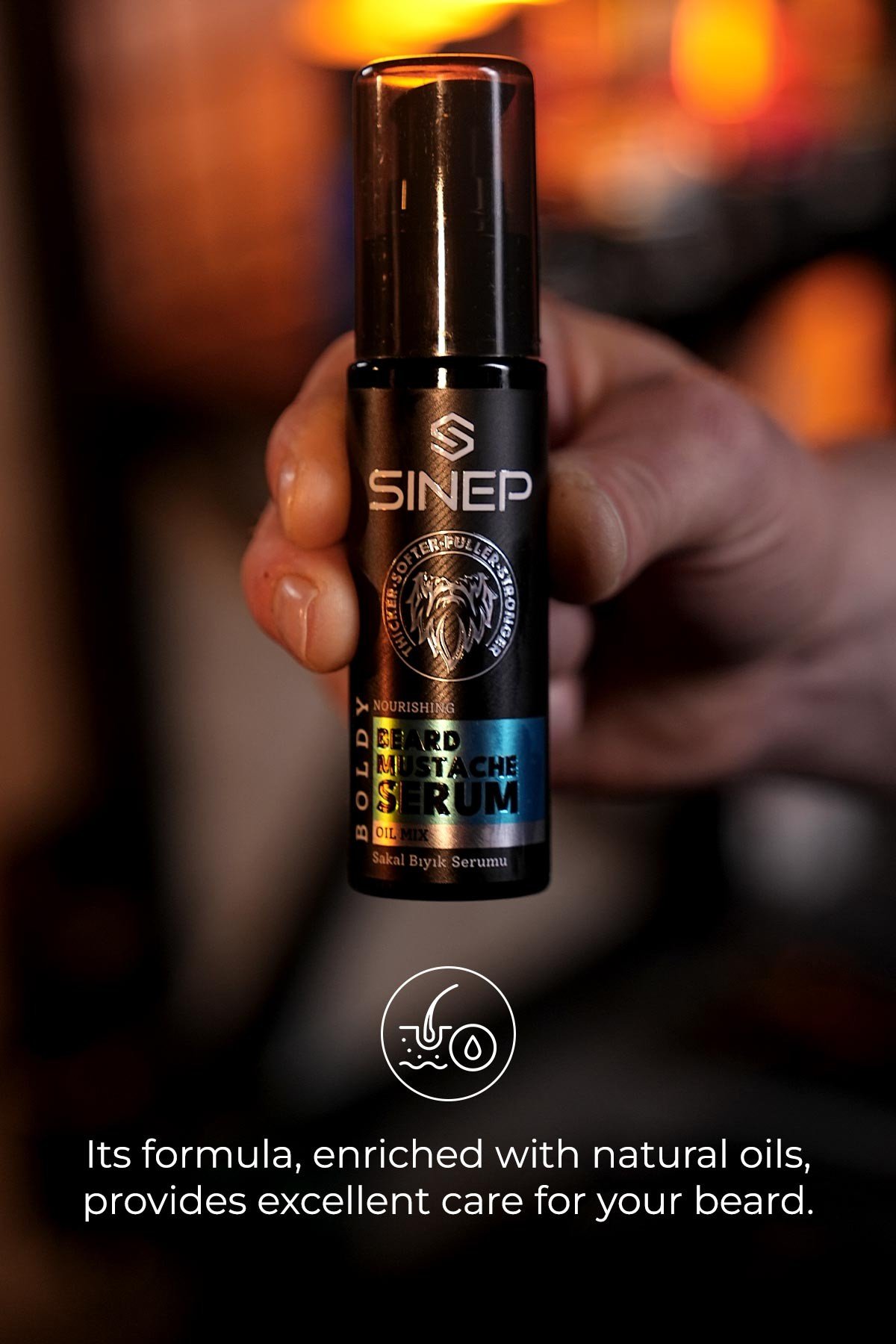 Sinep Beard and Moustache Serum Oil Mix 50ml - view 4 โ Rapple Sinep Beard and Moustache Serum Oil Mix 50ml - view 4