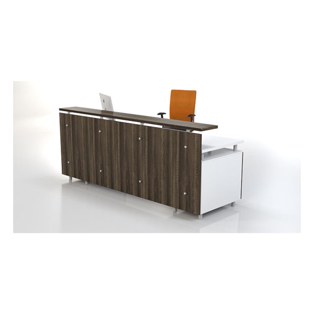 Cube Front Brown reception counter