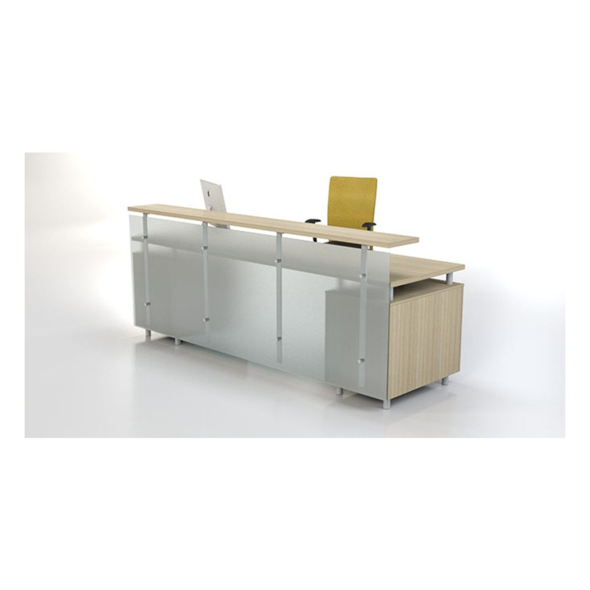 Cube Reception Front Glass reception counter