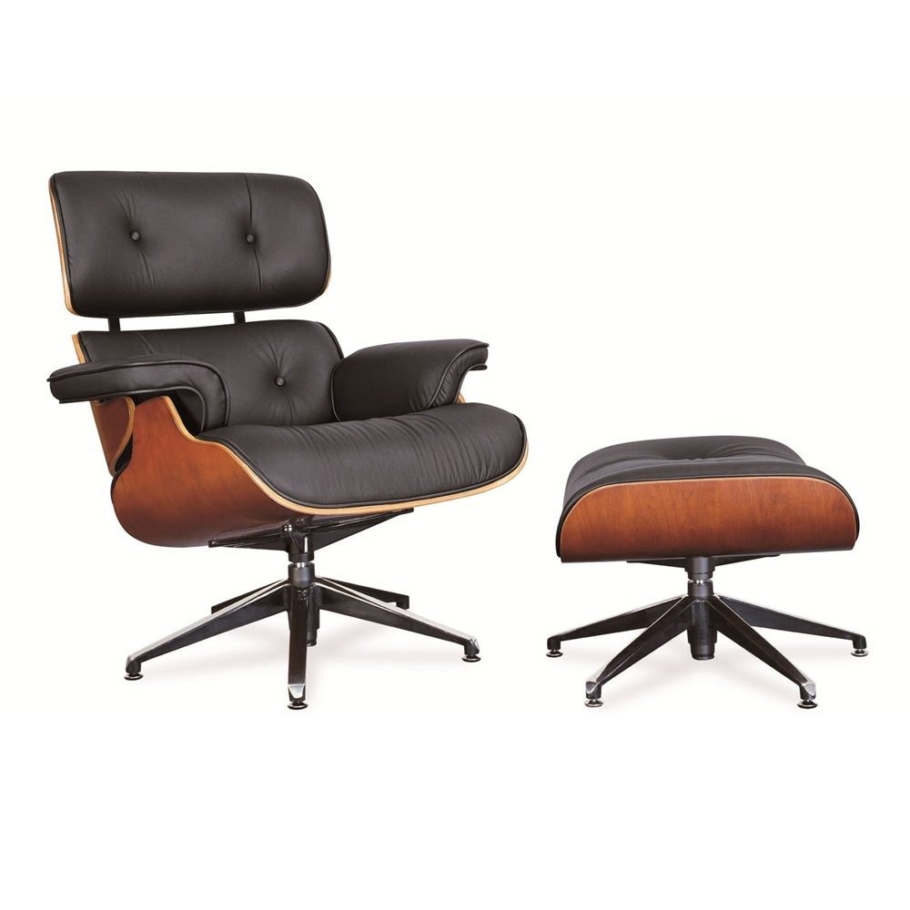 Mid-century Lounger and Footstool reception seating