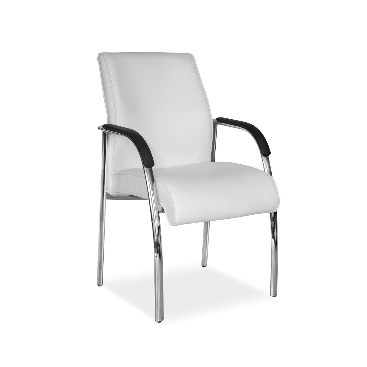 Mandeville 4 Legged White visitor chair