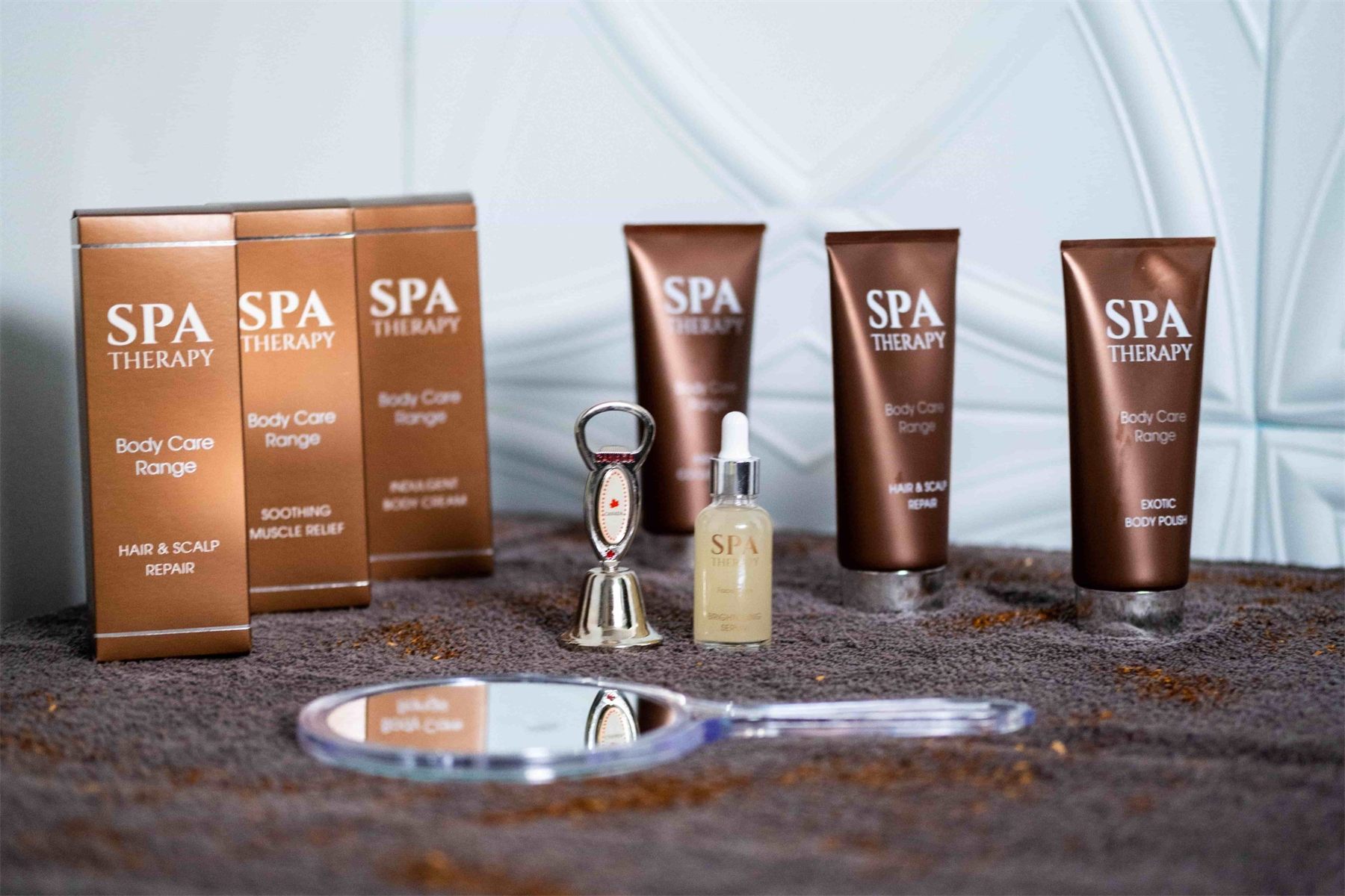 Spa Therapy body care range on display