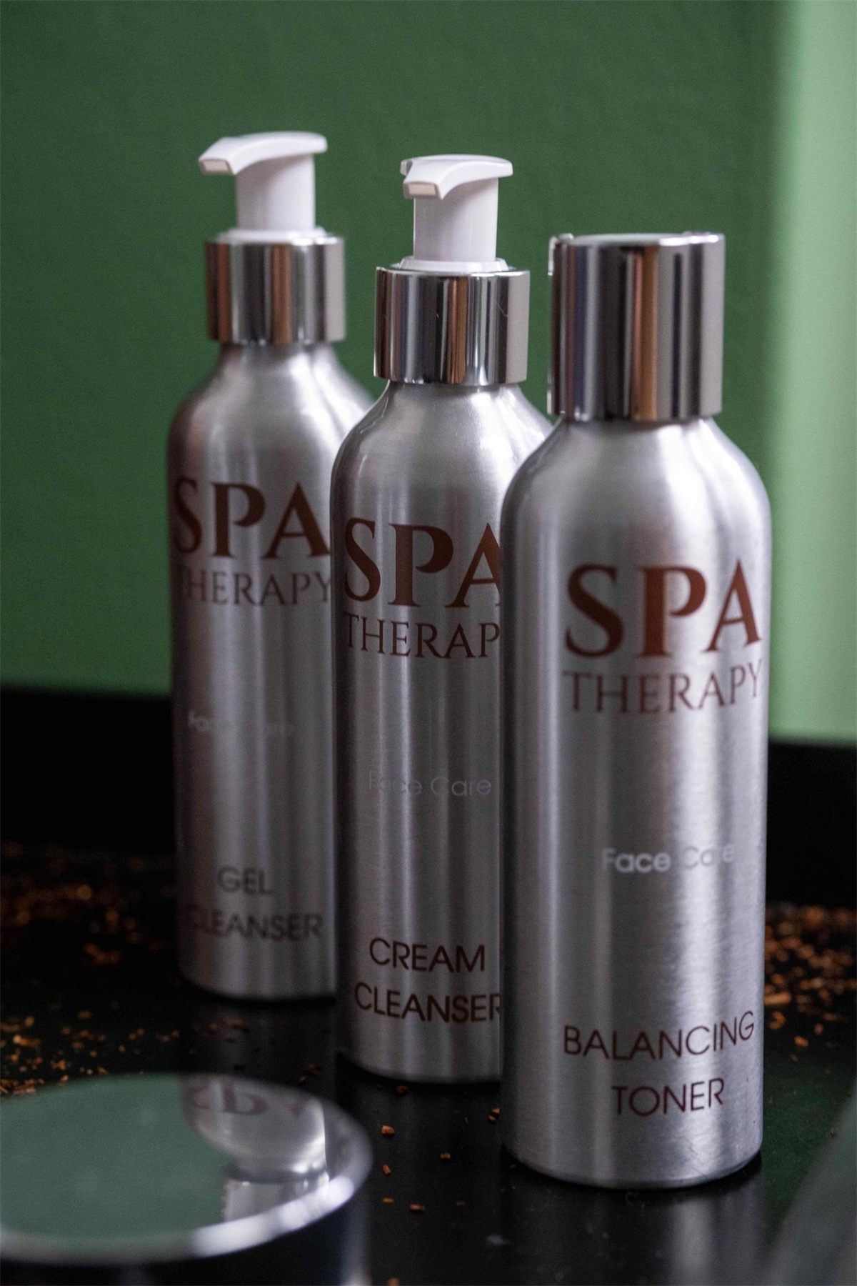 Spa Therapy cleanser and toner bottles