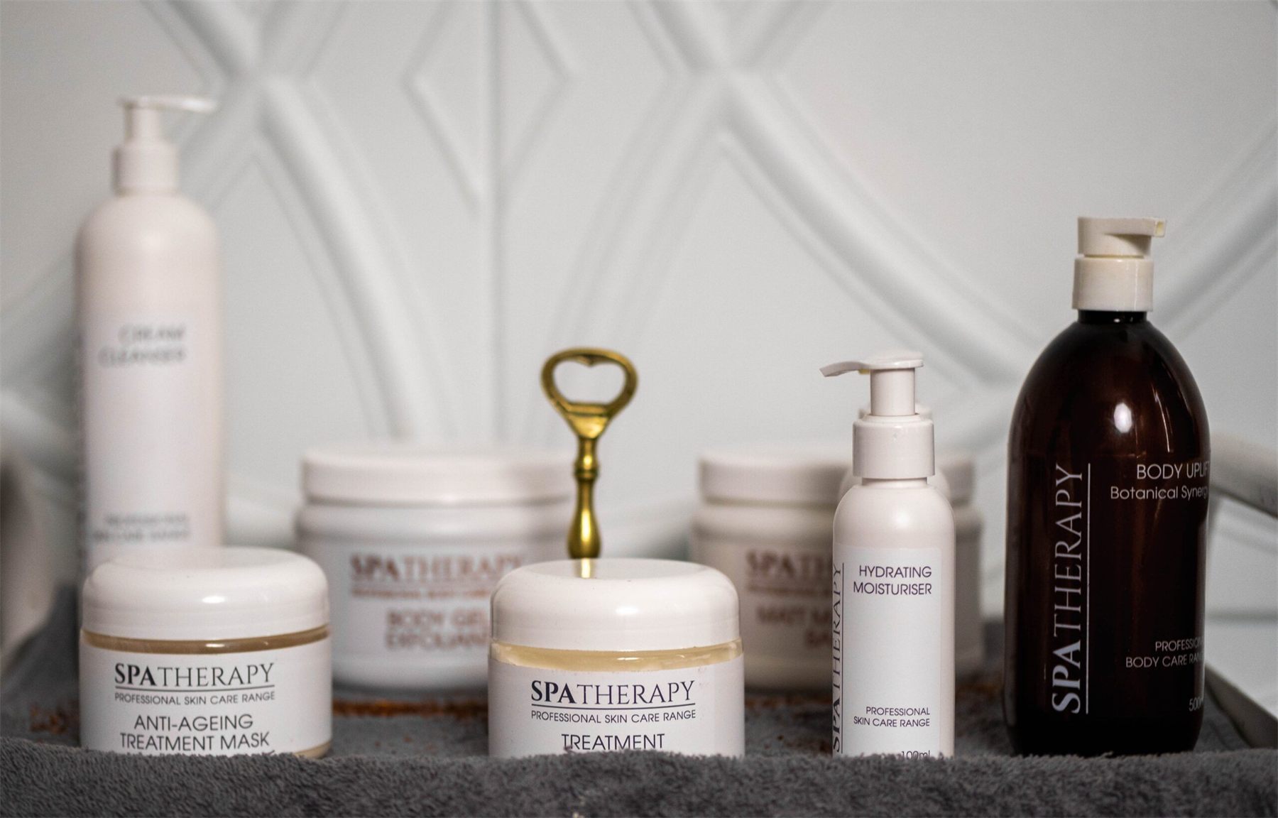 Spa Therapy professional tubs and bottles