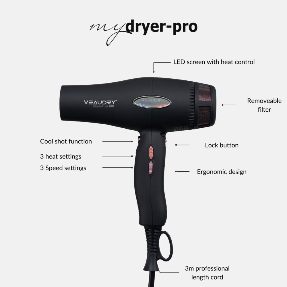 Veaudry myDryer PRO hair dryer - Black (6)